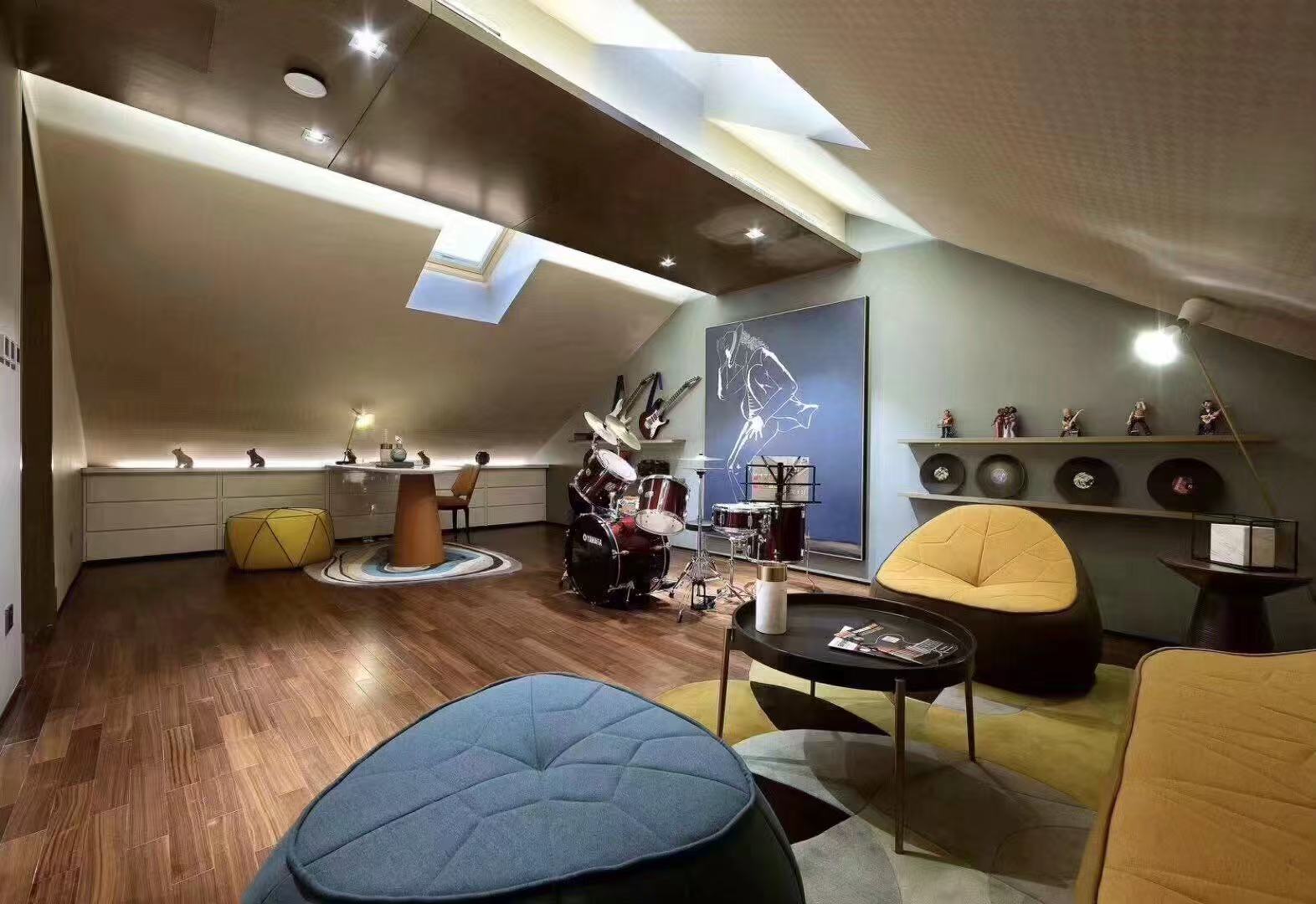 欧式风阁楼休闲区效果图